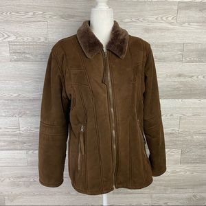 Chebella Vintage Brown Winter Zip Up Jacket Coat